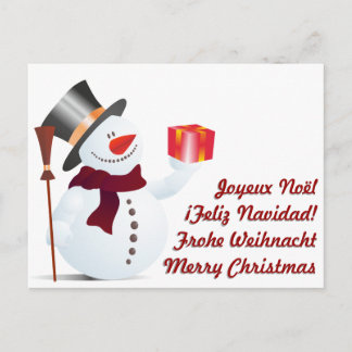 Giving Snowman... Feiertagspostkarte