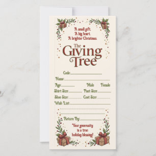 Giving Tree Weihnachtsgeschenkgutschein