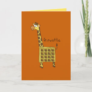 GiWaffle Giraffe Waffle Niedliche Grußkarte Karte