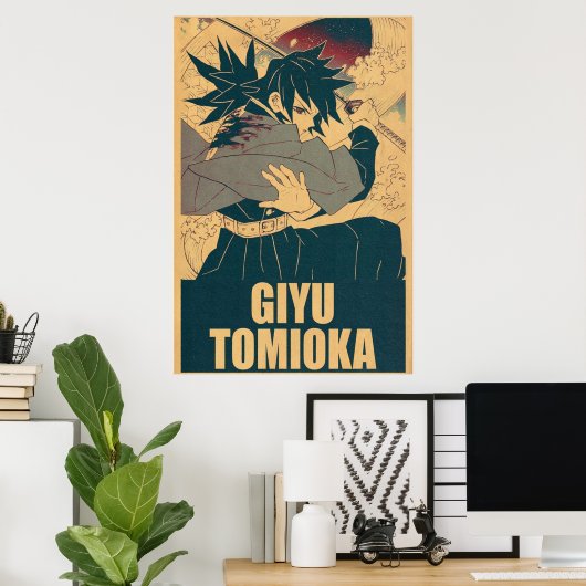 Giyu Tomioka Demon Slayer Poster (Heimbüro)