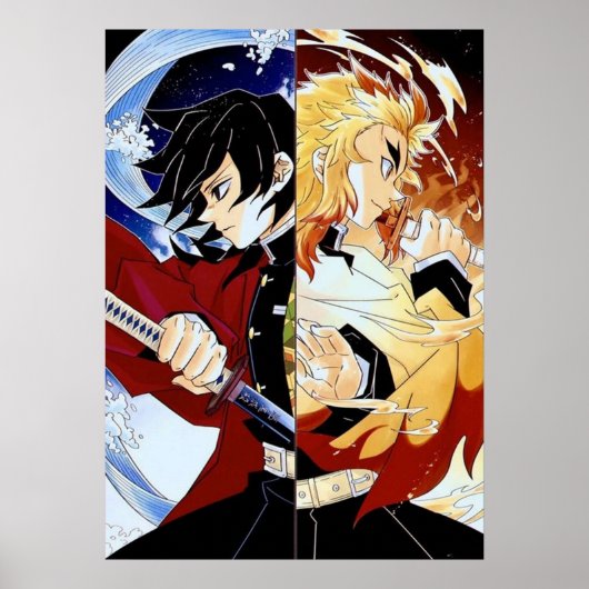 Giyu Tomioka und Kyojuro Rengoku Poster (Vorne)