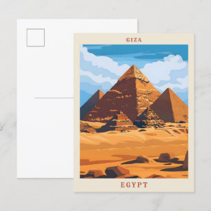 Giza Ägypten Elegante Postkarte