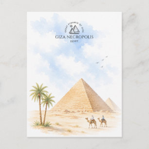 Giza-Nekropole, Große Pyramide von Giza   Reise Postkarte