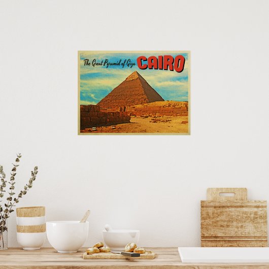 Giza Pyramid Kairo Ägypten Poster (Küche)