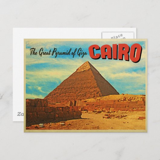 Giza Pyramid Kairo Ägypten Postkarte (Vorne/Hinten)