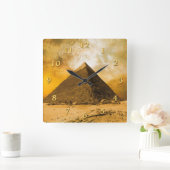 GIZA PYRAMID "SUNSET FOR A KING" QUADRATISCHE WANDUHR (Zuhause)