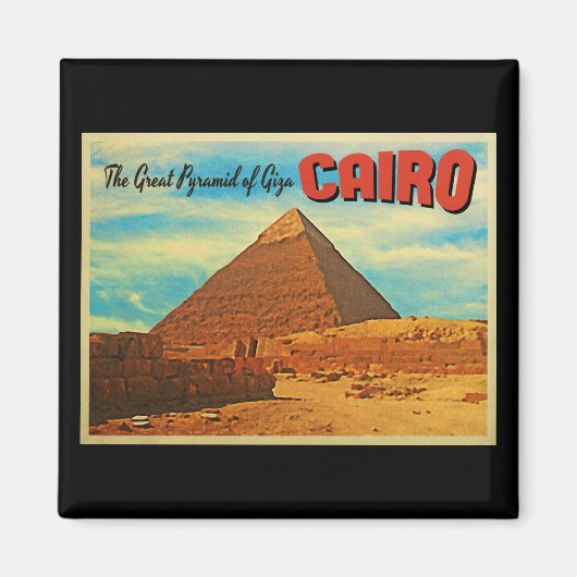 Giza-Pyramide Kairo Ägypten Magnet (Vorne)
