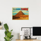 Giza-Pyramide Kairo Ägypten Poster (Heimbüro)
