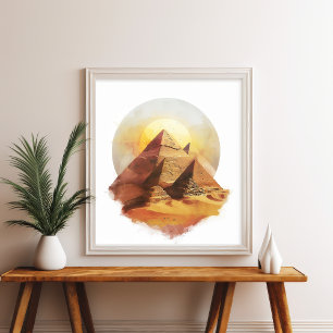 Giza-Pyramiden Ägypten Wüsten-Sonnen-Wandkunst Poster