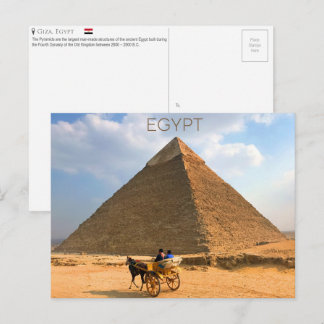 Giza Pyramids, Ägypten Postkarte