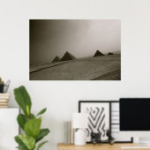 Giza Pyramids Black & White Poster (Heimbüro)