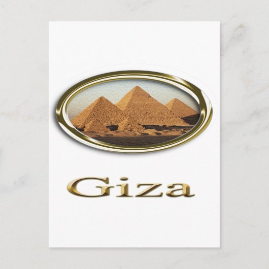 Giza Pyramids Designs Postkarte (Vorderseite)