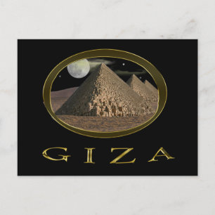 Giza Pyramids-Elemente Postkarte