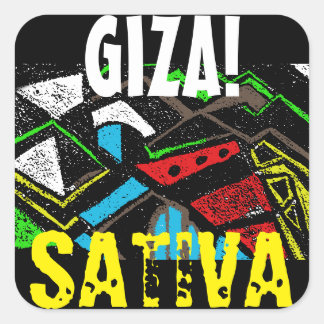 GIZA SATIVA QUADRATISCHER AUFKLEBER