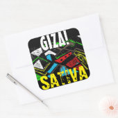 GIZA SATIVA QUADRATISCHER AUFKLEBER (Umschlag)