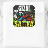 GIZA SATIVA QUADRATISCHER AUFKLEBER (Tasche)