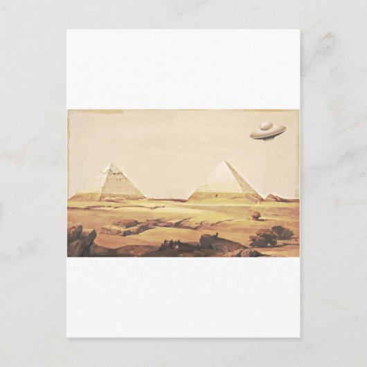 Giza Spaceship Postkarte (Vorderseite)