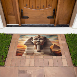 Giza Sphinx Kopf mit Pyramiden Ägypten Reisen Fußmatte