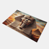 Giza Sphinx Kopf mit Pyramiden Ägypten Reisen Fußmatte (Schrägansicht)