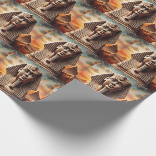 Giza Sphinx Kopf mit Pyramiden Ägypten Reisen Geschenkpapier (Ecke)