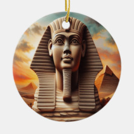 Giza Sphinx Kopf mit Pyramiden Ägypten Reisen Keramik Ornament