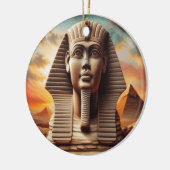 Giza Sphinx Kopf mit Pyramiden Ägypten Reisen Keramik Ornament (Links)