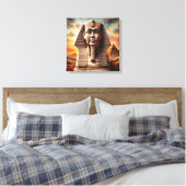 Giza Sphinx Kopf mit Pyramiden Ägypten Reisen Leinwanddruck (Insitu (Schlafzimmer))