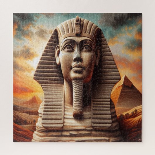 Giza Sphinx Kopf mit Pyramiden Ägypten Reisen Puzzle (Vertikal)