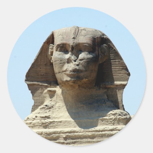 Giza-Sphinx Runder Aufkleber (Vorderseite)