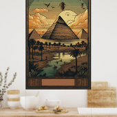 Giza Travel Print, Giza - Ägypten Reisegeschenk Poster (Küche)