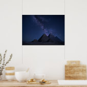 Gizeh Pyramids Night Sky Poster (Küche)