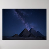 Gizeh Pyramids Night Sky Poster (Vorne)