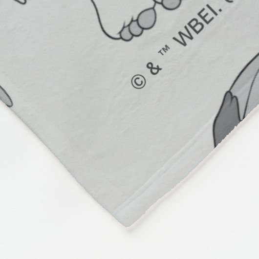 Gizmo | Black & White Pattern Fleecedecke (Ecke)