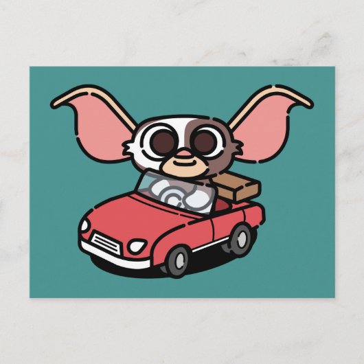 Gizmo | Cute Comic Driver Postkarte (Vorderseite)