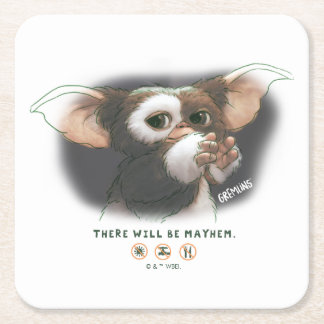 Gizmo Es wird ein Chaos geben Rechteckiger Pappuntersetzer