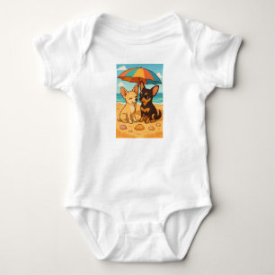 Gizmo in Love - Beach Day with His Sweetheart Baby Strampler
