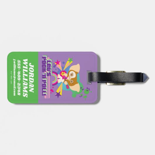 Gizmo | Let's Rock 'n Roll Gepäckanhänger (Rückseite horizontal)