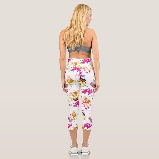 Gizmo | Let's Rock 'n Roll Pattern Capri Leggings (Rückseite)