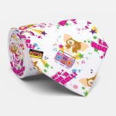 Gizmo | Let's Rock 'n Roll Pattern Krawatte (Gerollt)