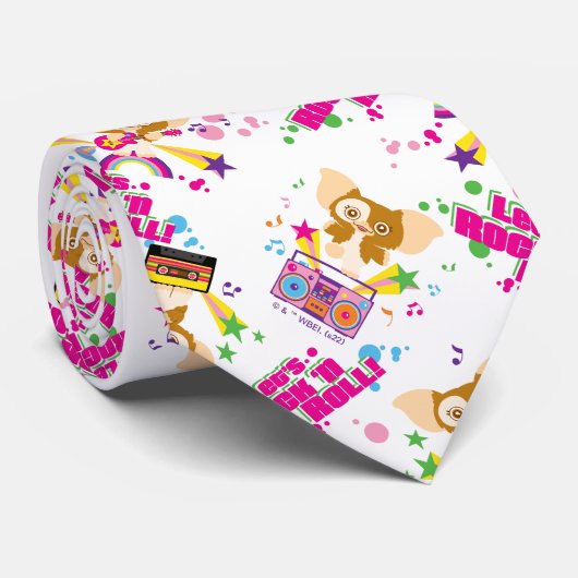 Gizmo | Let's Rock 'n Roll Pattern Krawatte (Gerollt)