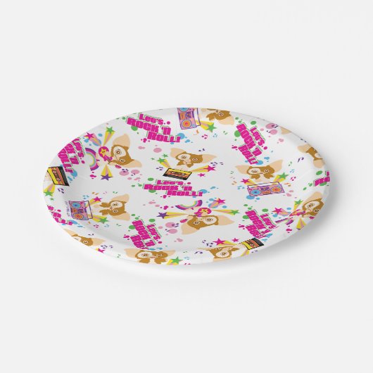 Gizmo | Let's Rock 'n Roll Pattern Pappteller (Schrägansicht)