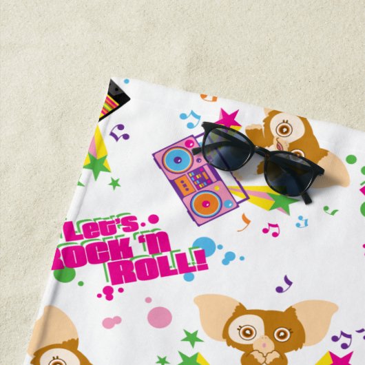 Gizmo | Let's Rock 'n Roll Pattern Strandtuch (Beispiel)