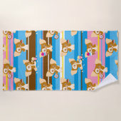 Gizmo | Muster für Niedliches Comic Strandtuch (Vorderseite)