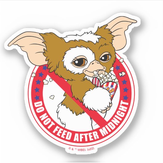 Gizmo | Nach Mitternacht nicht Gefüttert Aufkleber (Vorderseite)