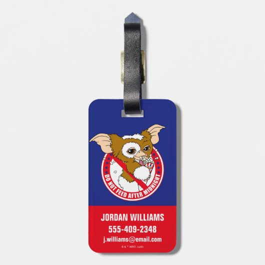 Gizmo | Nach Mitternacht nicht Gefüttert Gepäckanhänger (Rückseite vertikal)