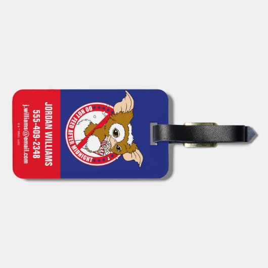 Gizmo | Nach Mitternacht nicht Gefüttert Gepäckanhänger (Rückseite horizontal)