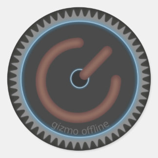 Gizmo Offline-Firmenlogo Runder Aufkleber