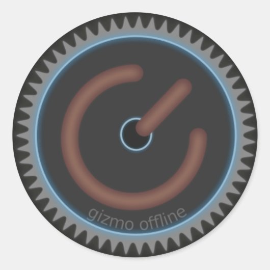 Gizmo Offline-Firmenlogo Runder Aufkleber (Vorderseite)