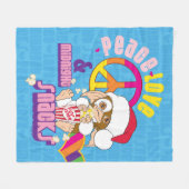 Gizmo | Peace Liebe & Midnight Snacks Fleecedecke (Vorderseite (Horizontal))