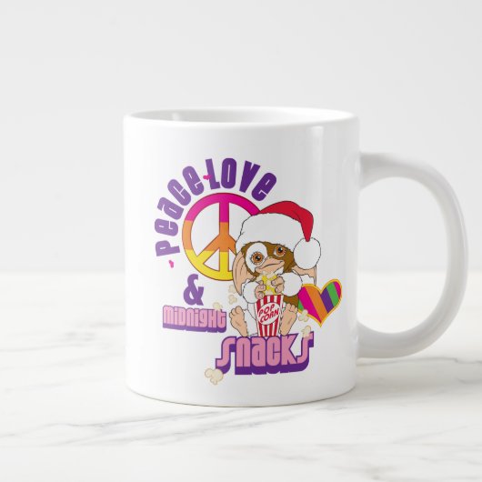 Gizmo | Peace Liebe & Midnight Snacks Jumbo-Tasse (Rechts)